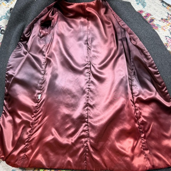 Vintage 1960s-1970s Asymmetrical Fur Collar Wool Coat - Picture 8 of 13